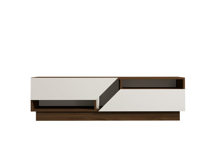 Hanah Home Soporte de TV Koza Nogal y Blanco Hanah Home Soporte de TV Koza Nogal y Blanco